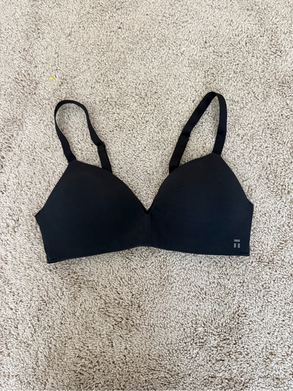 Tommy John Cool Cotton Lightly‎ Lined Wireless Bra 36C Black